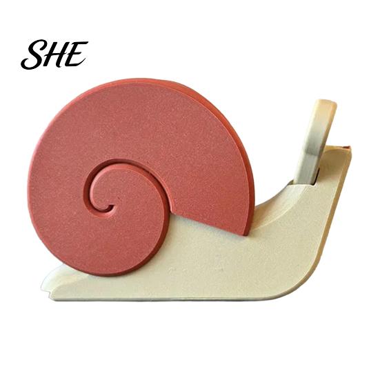 Small Tape Dispenser 3D Printed Snail Dispenser, Universal Packaging Wrapping Holder, Portable Decorative Cutting Tools for Home Office School snails