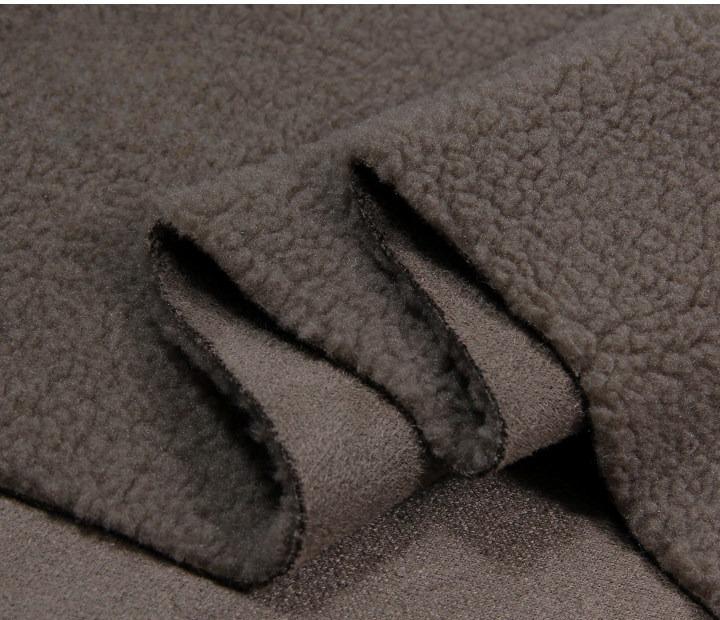 Suede Velvet Composite Lamb Wool Fabric Winter Thickening Warm for Diy Sewing Clothing  Wholesale Cloth