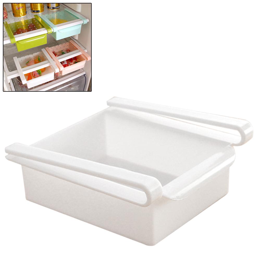 Slide Kitchen Fridge Freezer Space Saver Organizer Kitchen Slide Storage Rack Shelf Holder Drawer