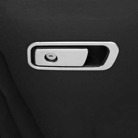 Co-Pilot Storage Box Handle Cover Trim Silver Steel For Cadillac CT5 -