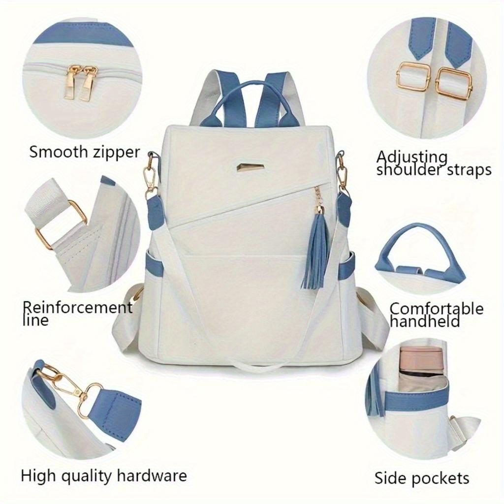 Anti-theft Backpack 2025 New Fashion Soft Leather Dual-use Large-capacity Travel Backpack Light Commuter Bag