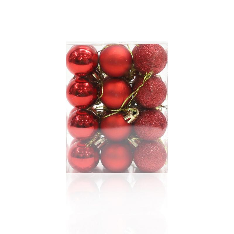 24pcs/set, Christmas tree ornaments, Christmas ball pendants, seasonal holiday wedding party decorations
