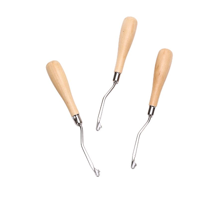 1 Stück Häkelnadel mit Holzgriff, Klinkenhaken, Ziehwerkzeug für Canvas, Teppiche, Mattenherstellung