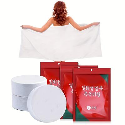 1pz Asciugamano da Bagno Compresso in Compressa Portatile, Asciugamani Espandibili in Microfibra per Nuoto, Viaggi, Escursionismo Ideale per Essenziali da Campeggio all'Aperto