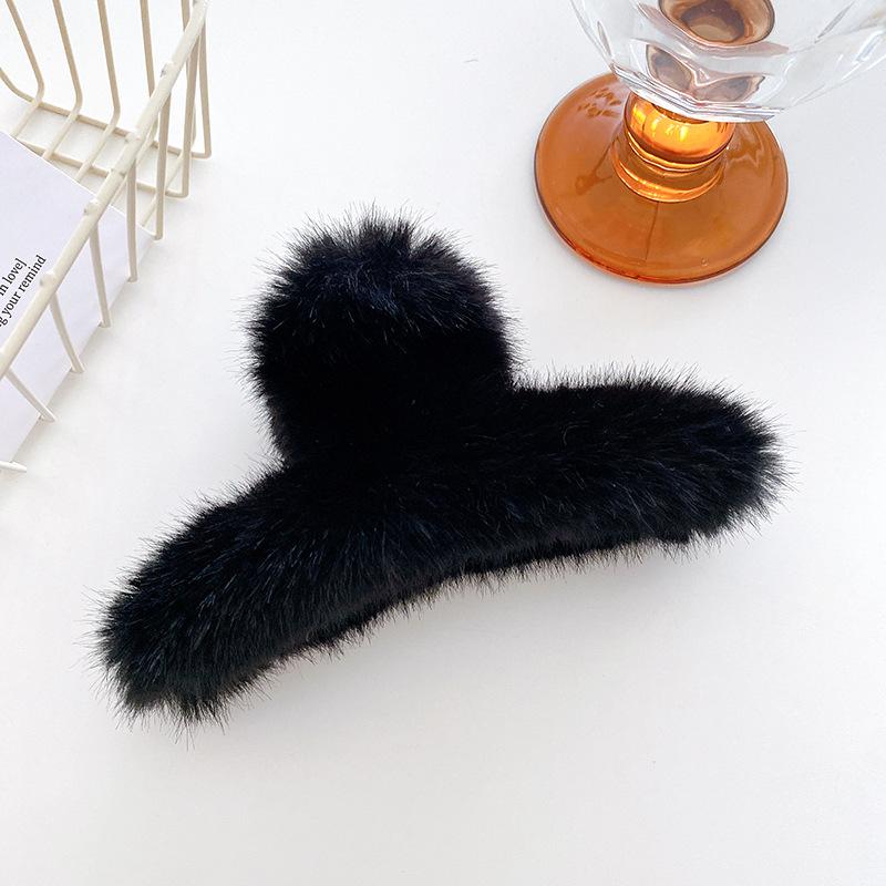 

And Plush Soft Extra Large Hair Claw Clip For Effortless Chic Updos Perfect For Work Or Play Black13cm