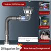 Stainless Steel Kitchen Sink Drain Set with Leakproof Stopper