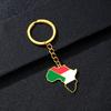 Portachiavi Premium in Acciaio Inossidabile con Ciondolo Mappa Bandiera Africa Ghana Nigeria Capo Verde Congo Uganda Regalo per Appassionati di Viaggi
