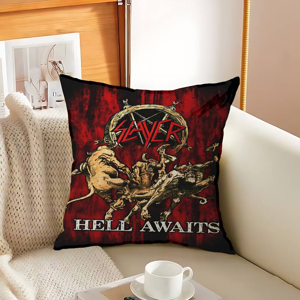 Slayer Heavy Metal Rock Band Pillow Gift Home Office Decoration Pillow Bedroom Sofa Car Cushion CoverPillow Case