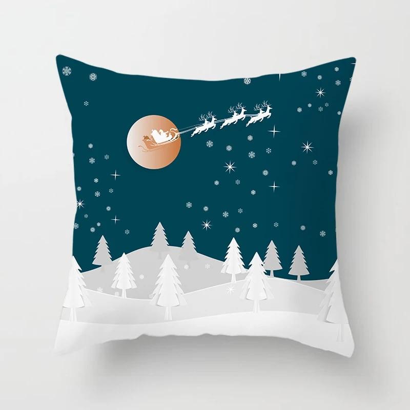 Świąteczne poszewki na poduszki do domu Świąteczne drukowane łóżko dekoracja domu poszewki na poduszki Świąteczne dekoracyjne poszewki na poduszki