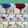 Stunning 5 Heads Artificial Hydrangea Silk Flowers Bouquet For Elegant Wedding Decor