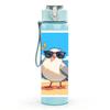 1PC Seagull On Beach Coast Scenery Print 750ml Color Plastic Sports Water Bottle Leakproof Flip Straw Lid Suitable for Sports Office Home Use
