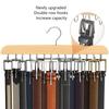 Cabide de cinto de madeira para mulheres, cabides de armazenamento para roupas, acessórios para guarda-roupas, organizador de cachecol, cabides de cinto de gravata para homens