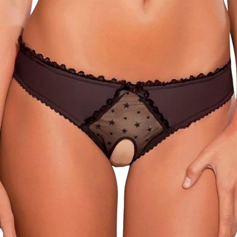 Lace Underwear Open Crotch Underwear Sexy Underwear Solid Color