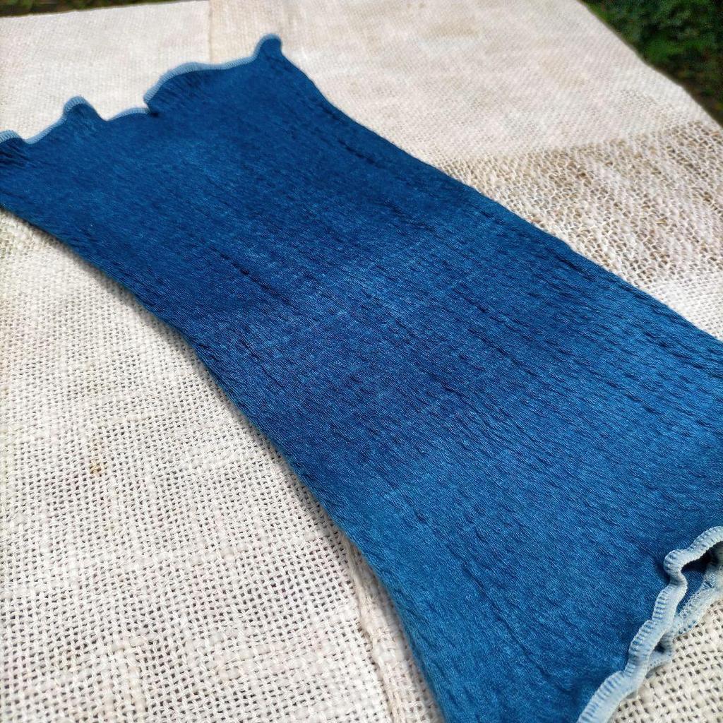 Used Indigo-dyed Silk Cotton Haramaki (Gradation)