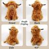 30cm Simulation Cream Highland Cow Animal Plush Doll Soft Stuffed Highland Cow Cattlle Plushie Gift