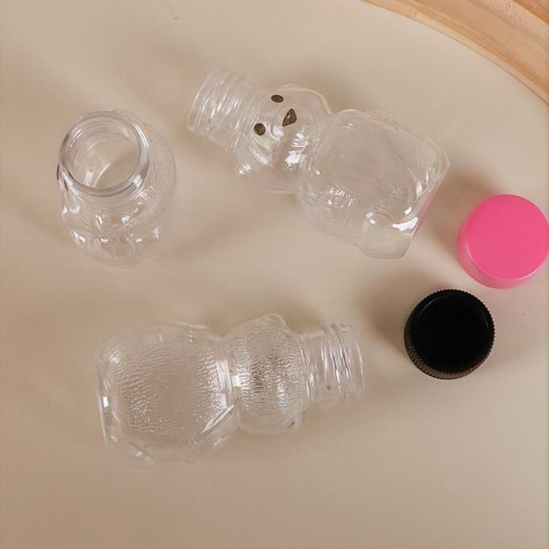 1/4Pcs Mini Bear Sauce Bottles Small Condiment Containers Portable Squeeze Bottle For Picnic Travel Kitchen Supplies Soy Sauce
