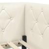Corner Bed Frame Cream 90 X 200 Cm Velvet