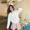 MJ STYLE Women's Pure Cotton Loose Long Sleeve T-Shirt