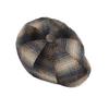 Autumn Winter Tie-Dyed Cap Men's British Newsboy Cap Warm Beret Plaid Octagonal Cap