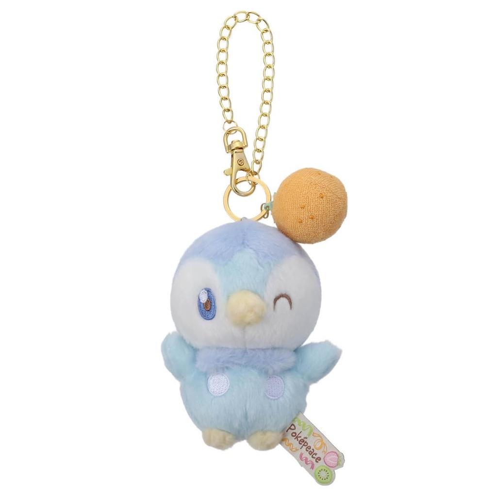 Takara Tomy Arts Plush Mascot with Chain Piplup Plush Approximately 11cm Tall (TAKARATOMY A.R.T.S) Pokémon PokéPiece (Colorful Ver.) Toy,