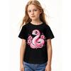European Sizes Kawaii Pink Snake and Flowers Year of Snake Funny Awesome Graphic Kid T-Shirt | Casual Streetwear Tees Tops for Kids
