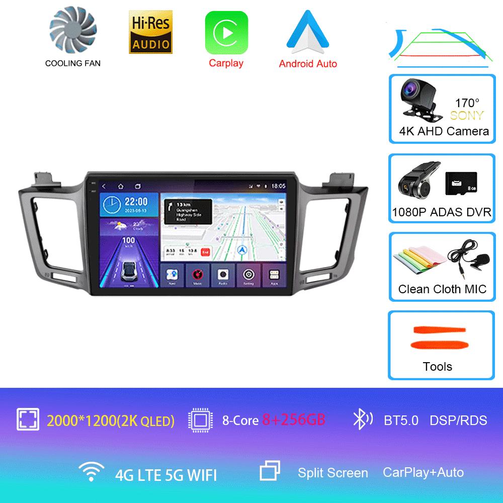 Android 14 For Toyota RAV4 RAV 4 2012-2018 Car Radio Multimedia Video Player Year QLED DSP GPS SIM 4G Navigation Audio 2din