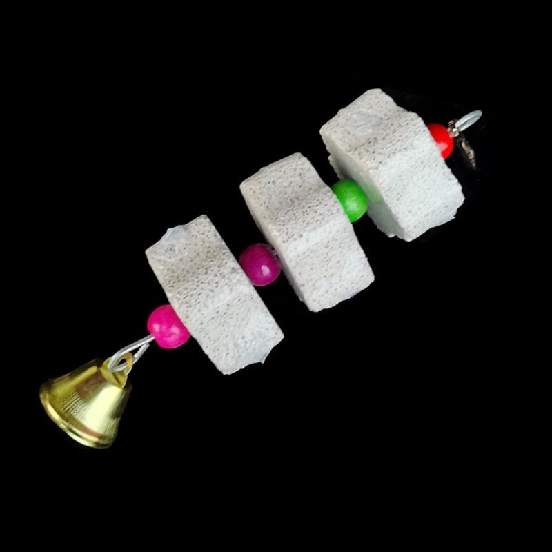 Bird Molar Toy Parrot Grinding Stone Molar Stone Parakeet Chinchilla Squirrel Molar Bird Cage Toy Bird Cage Accessories