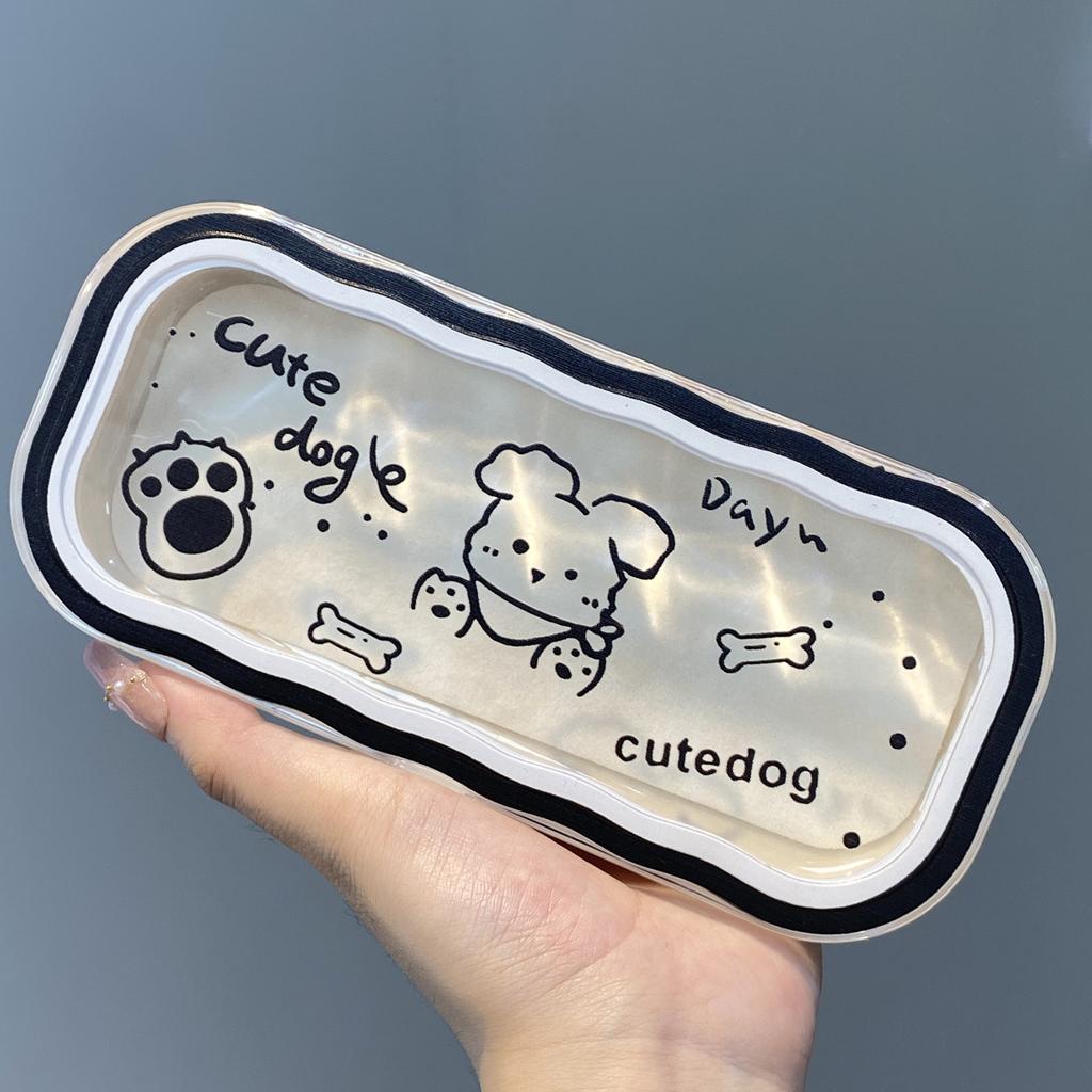 Minimalist Floral Bow Wavy Eyeglass Case,Creative Personalized Glasses Storage Box, Butterfly Kitty Eyewear Holder For Students