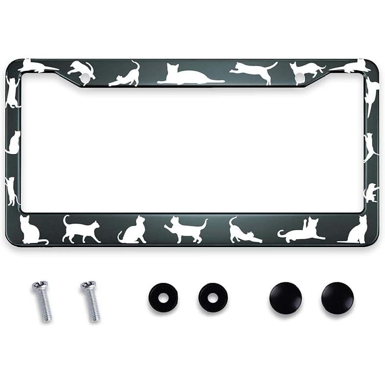 Smooffly I Hope Something Good Happens For You Today! License Plate Frame Holder Stainless Steel Rust-Proof Auto Parts Decoration With Screws For Men