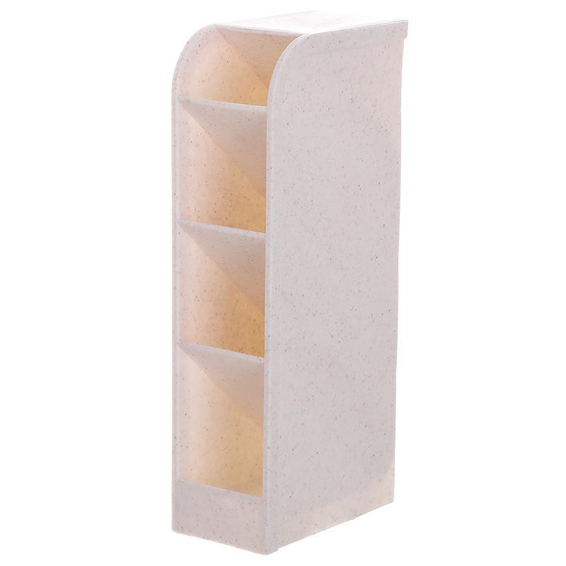 Frosted Transparent Desk Organizer: Pen, Brush, and Lipstick Holder