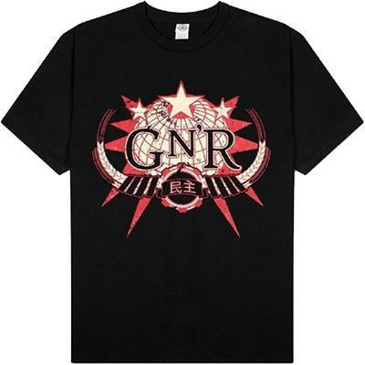 Guns N Roses Men's Globe Logo T-Shirt Black