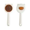 Cat Shaped Pet Grooming Brush for Shedding Removal and Detangling with Ergonomic Handle for Cats and Dogs