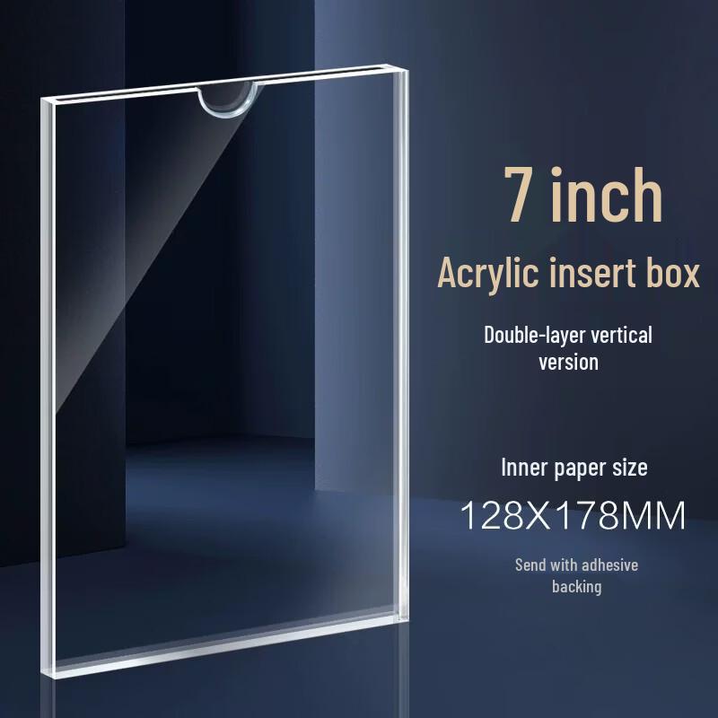 

Acrylic Double-Layer Vertical Display Sign (5-pack)