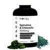 Spirulina and Chlorella Eco 3000 Mg | 240 Vegan Tablets