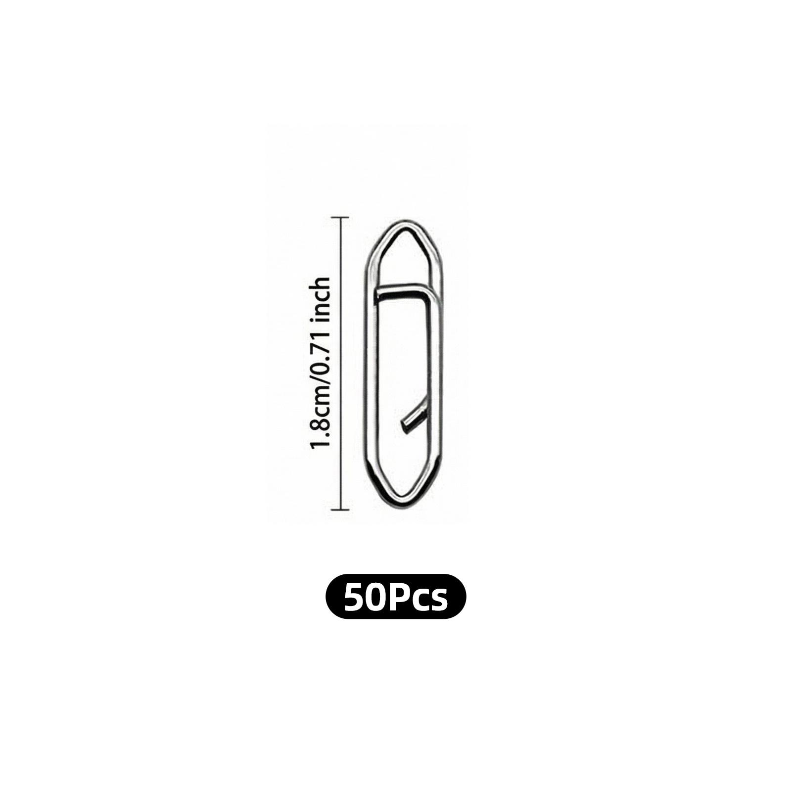Fishing Connector Quick Snap Swivel Stainless Steel for Sea Fishing Saltwater Angling Accessory 50PCS_S