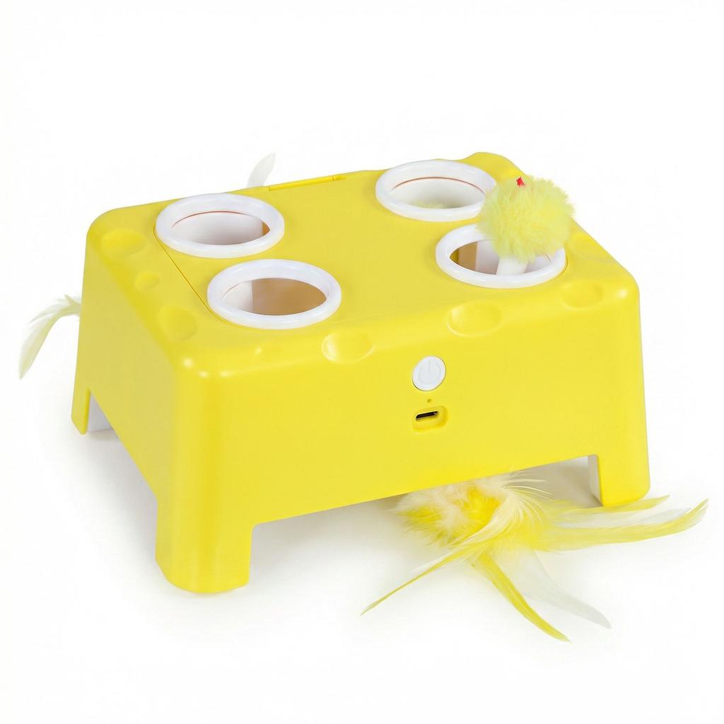 Interactive Toy for Indoor Cats, Rechargeable, 3 Adjustable Modes Calm Intelligent