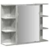 4 Piece Bathroom Furniture Set Concrete Grey Particleboard