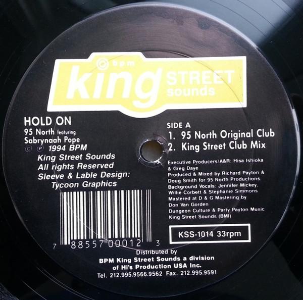 

12inch Record 95 NORTH SABRYNAAH POPE Hold On KSS1014 BPM King Street 1994 US Dance Electronica Used