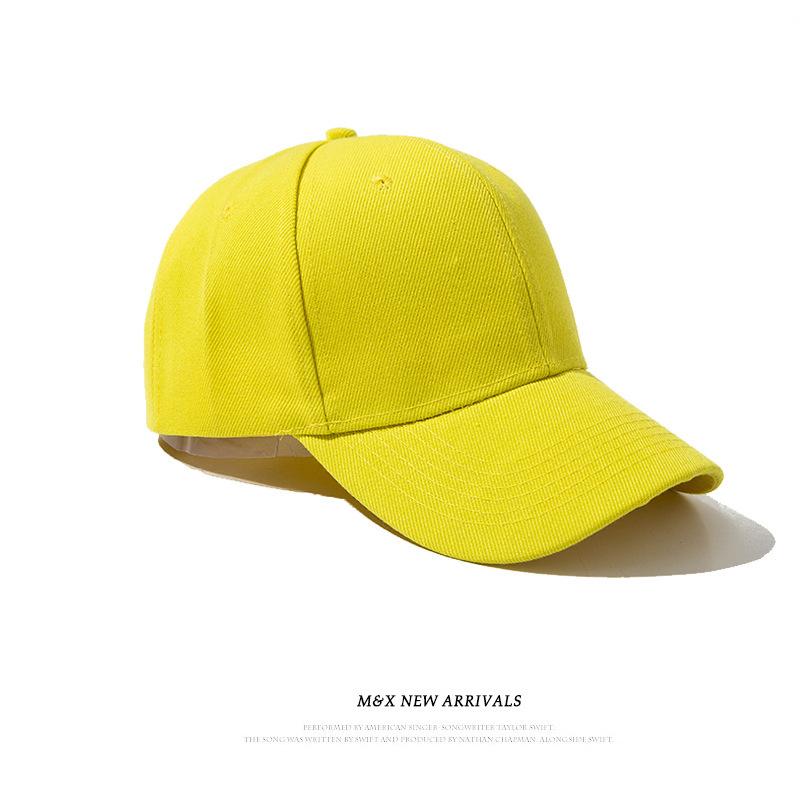 Peaked cap Men's big head circumference solid color hat Women's seasonal versatile light board wide brim deep top baseball cap