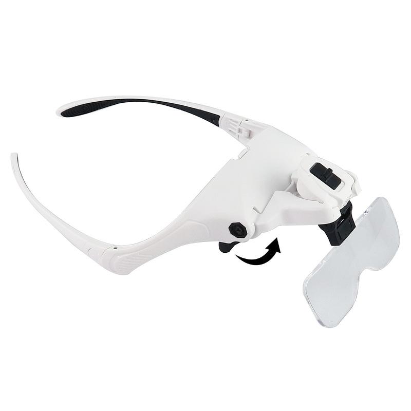 1.0X 1.5X 2.0X 2.5X 3.5X Adjustable 5 Lens Loupe LED Light Headband Magnifier Glass LED Magnifying Glasses With Lamp