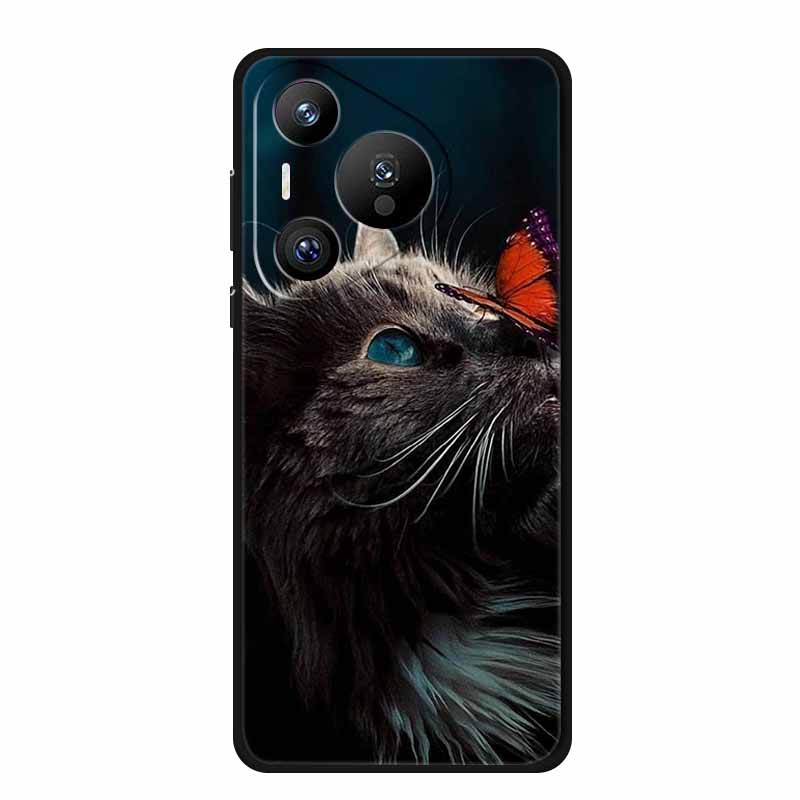 For Huawei Pura 70 Pro Case Pura70 Pro Plus Coque Black Silicone Soft Back Cover For Huawei Pura 70 Ultra Phone Case Funda Shell