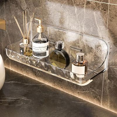 Durable Wall Mounted Bathroom Shelf No Drill Stable Cosmetics Storage Rack Waterproof Acryli Toilet Shampoo Holder Kitchen