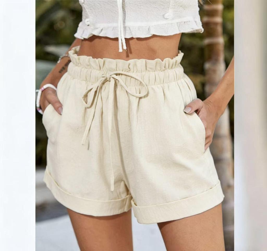 2025 Summer Women's Casual Loose Solid Color Fashion Shorts