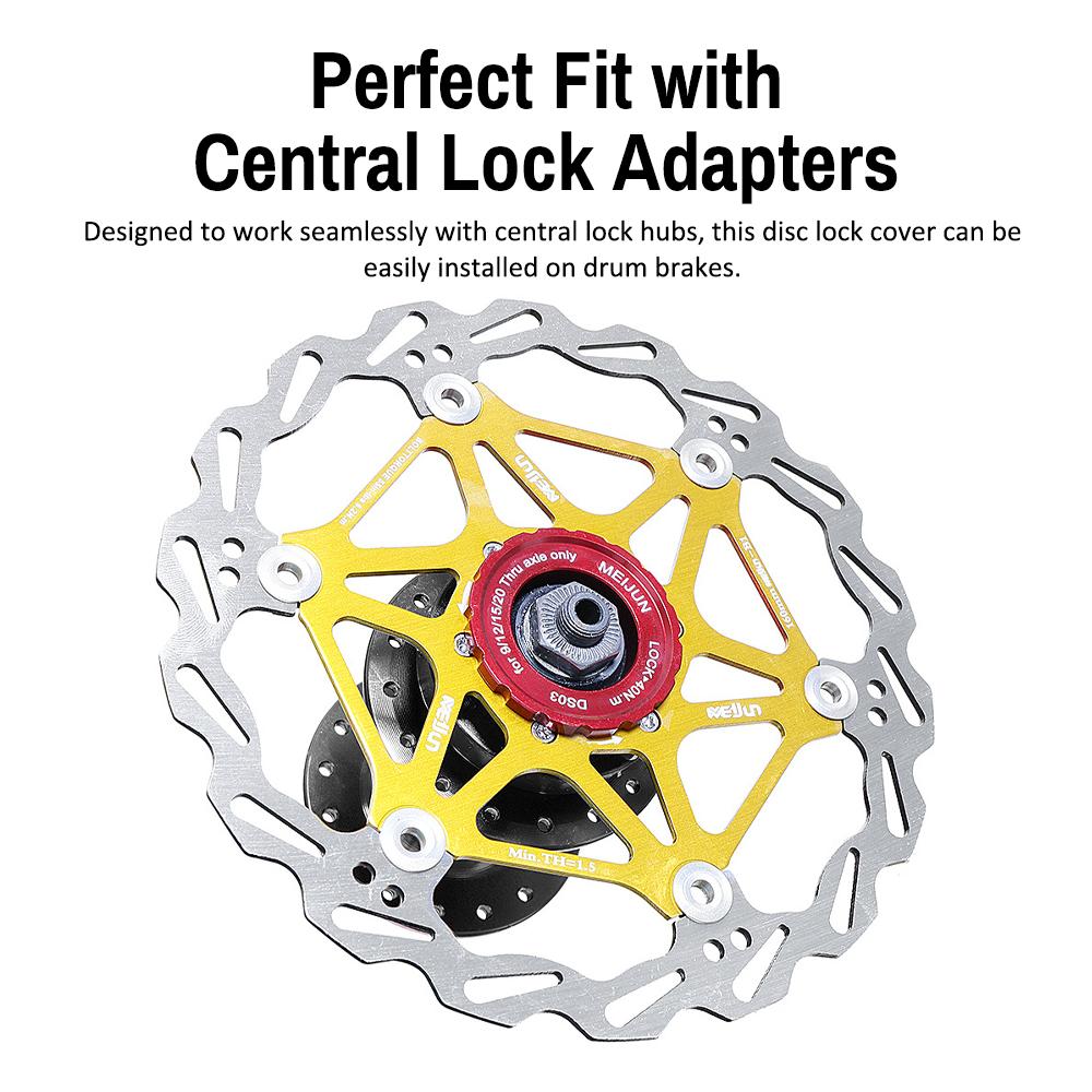 for 9 12 MEIJUN Bike Center Lock Disc Locking Cover Aluminum Centerlock Lockring for Mountain Bike 9/12/15/20mm Thru Hub Axles