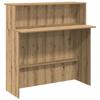 VidaXL Reception Desk Artisan Oak 100x50x103.5cm Engineered Wood, Reception Counter, Salon Reception, Counter 859032
