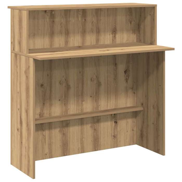VidaXL Reception Desk Artisan Oak 100x50x103.5cm Engineered Wood, Reception Counter, Salon Reception, Counter 859032