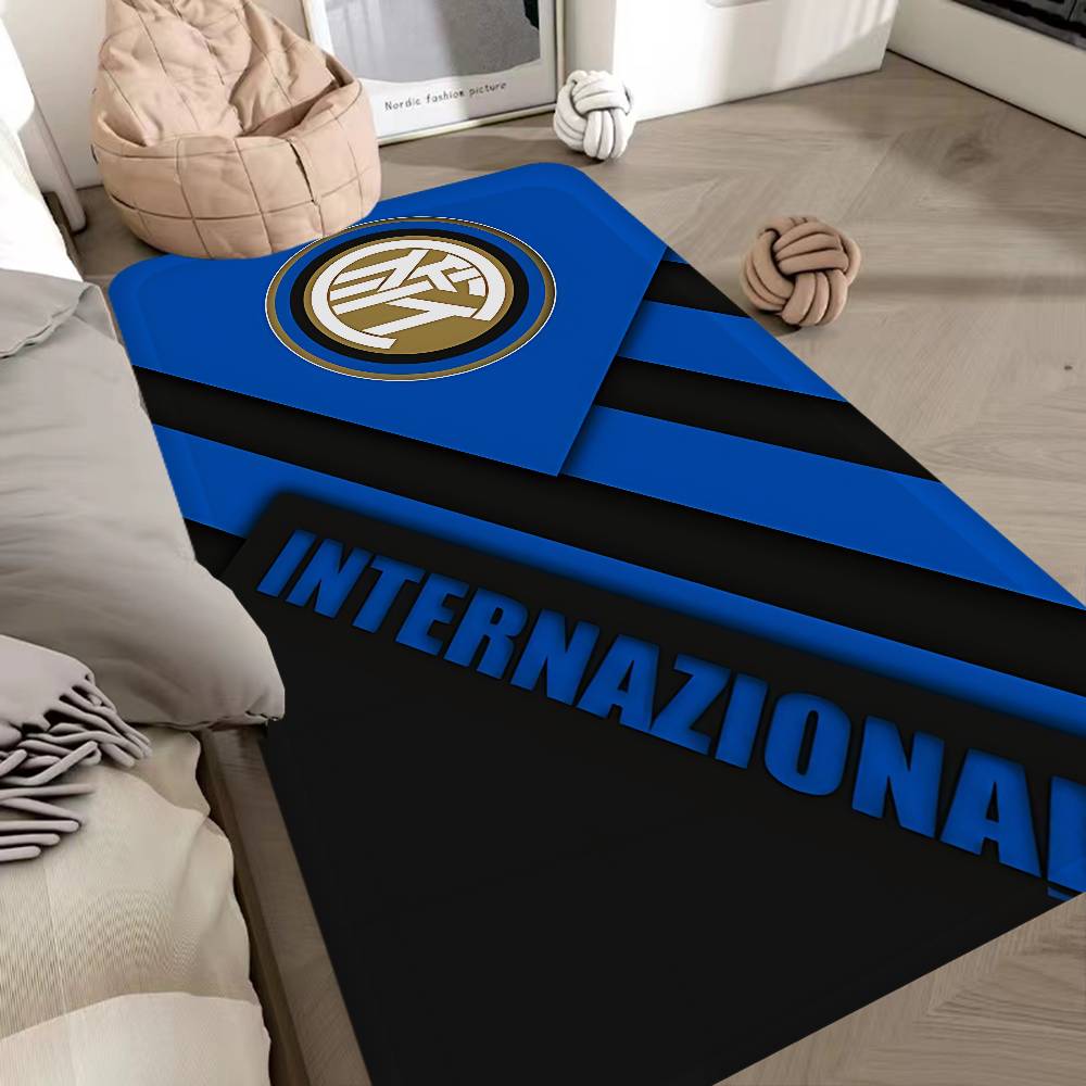 Tapis de couloir lavable antidérapant pour sport Football I-Inter Milan FC Salon Canapé Chaises Zone Tapis de cuisine Paillasson Tapis de sol