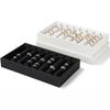 Multifunctional Jewelry Organizer Case with Movable Ring Rods Ring Storage Container Stylish Jewelry Exhibition Tray