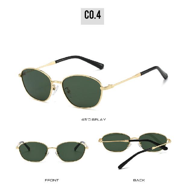 Metal-framed cat-eye sunglasses, retro style, trendy, suitable for driving