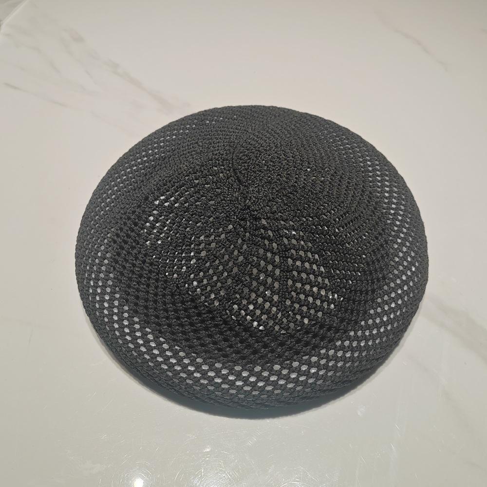 

New Autumn Summer Beret Hat For Women Solid Hollow Breathable Outdoor Bonnet Cap Fashion Vintage Hats Best Matched Party Gift One Size чорний